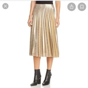 YFB On the Road Gold Mettalic Pleated Skirt